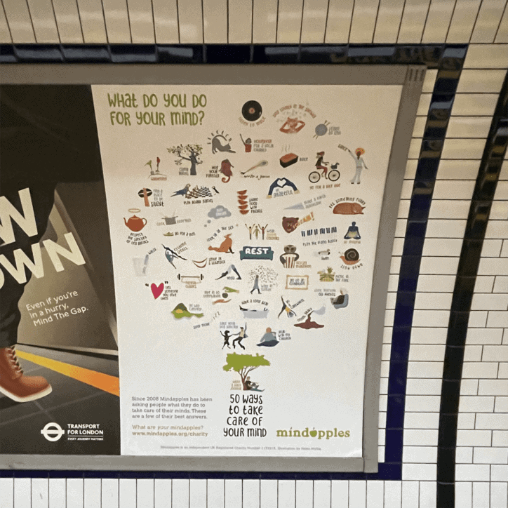 50 Mindapples poster in Borough tube station